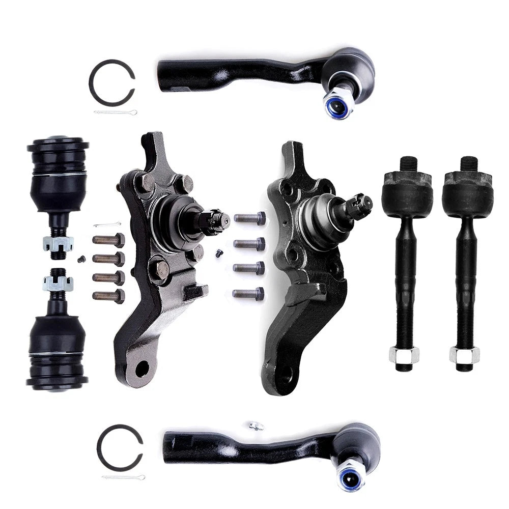 Set of 4 Front Ball Joints and Tie Rods for Toyota Tundra Sequoia (2000–2002)