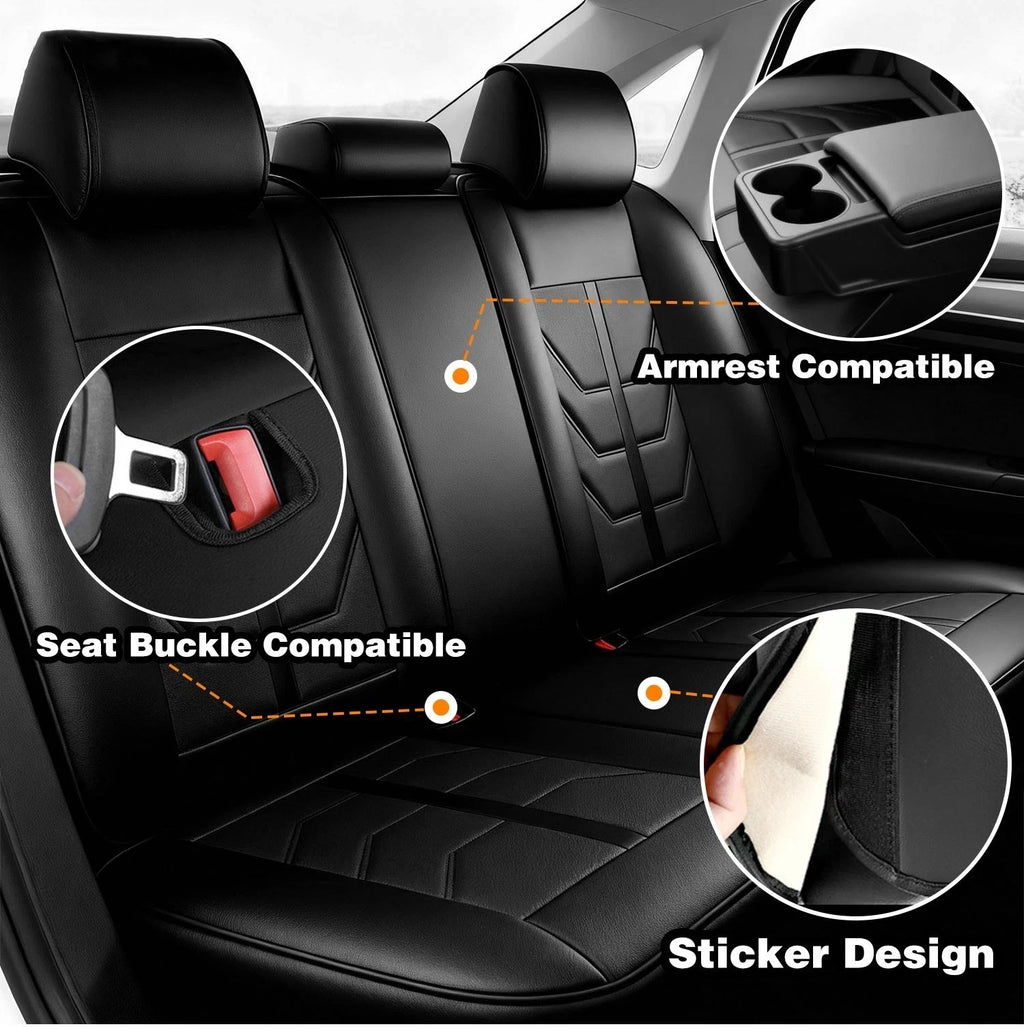 Full Set Leather Car Seat Covers for Toyota (5-Seats)