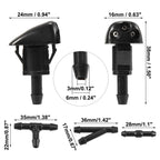 2X Windshield Washer Nozzle Hose Kit for Hyundai Kia (98630YY000)