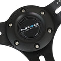 NRG 350mm Deep Red Stitch Suede Grip Steering Wheel for Universal (2000–2023)