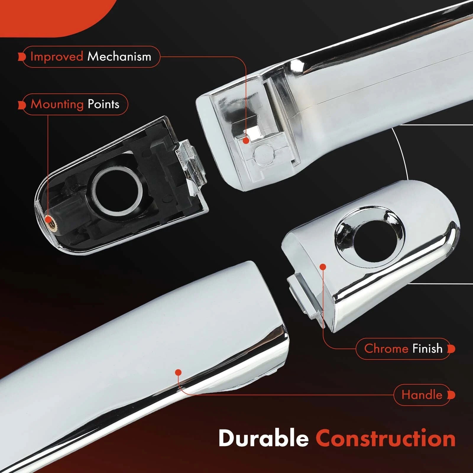 Front Left Exterior Door Handle for Chevy Equinox Malibu Traverse (2010â2022)