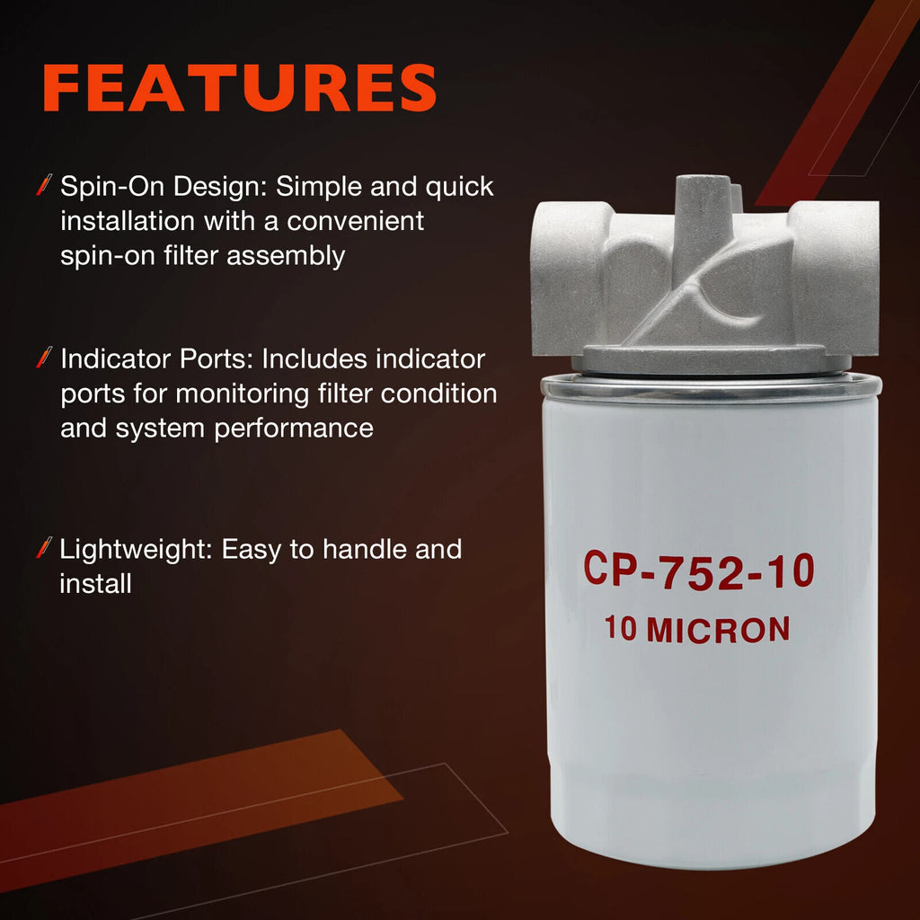 Oil Filter for Tractors Log Splitters (10 Micron)