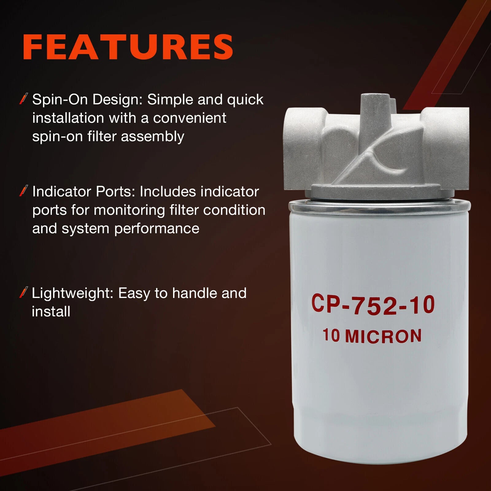 Oil Filter for Tractors Log Splitters (10 Micron)