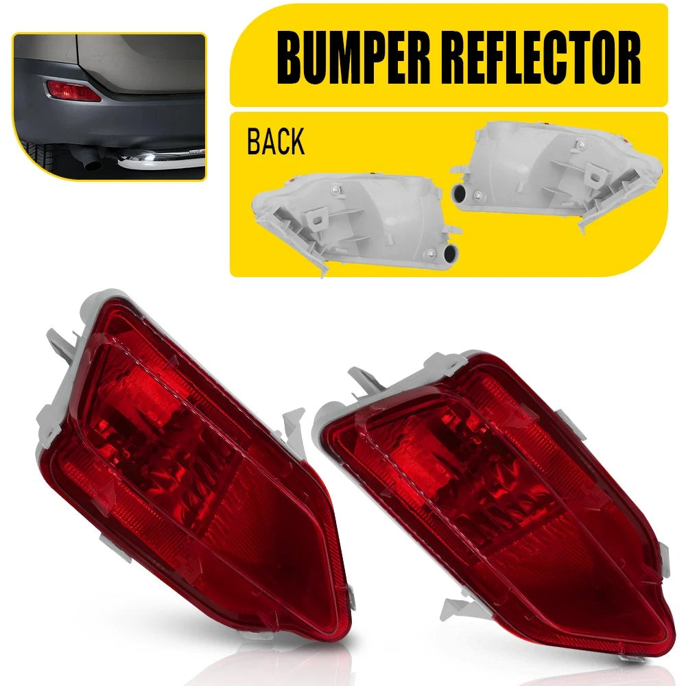 Set of 2 Rear Bumper Fog Light Reflectors for Toyota RAV4 (2013–2015)