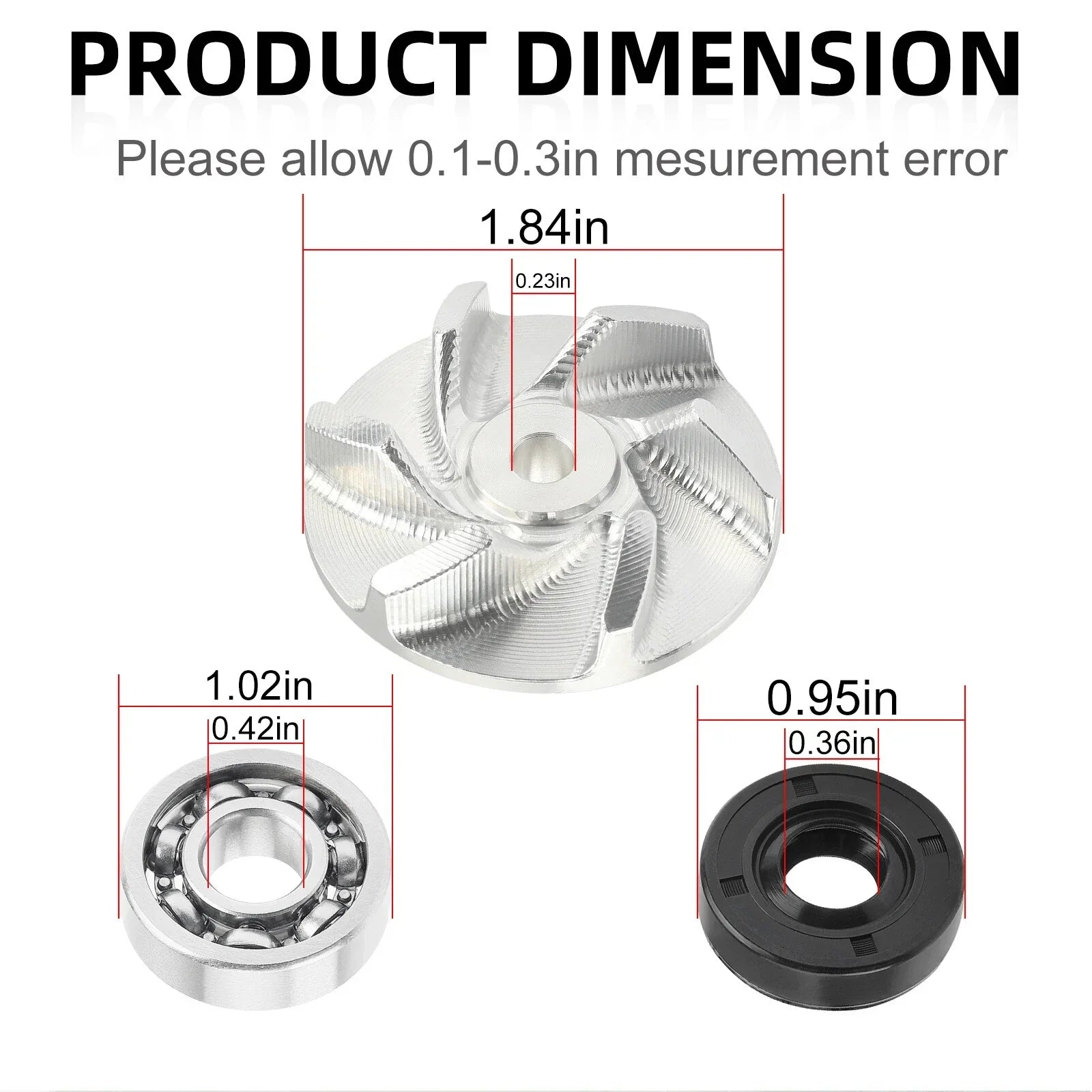 Water Pump Impeller Bearing Seal Gaskets for Polaris Scrambler 400 (1995–2002)