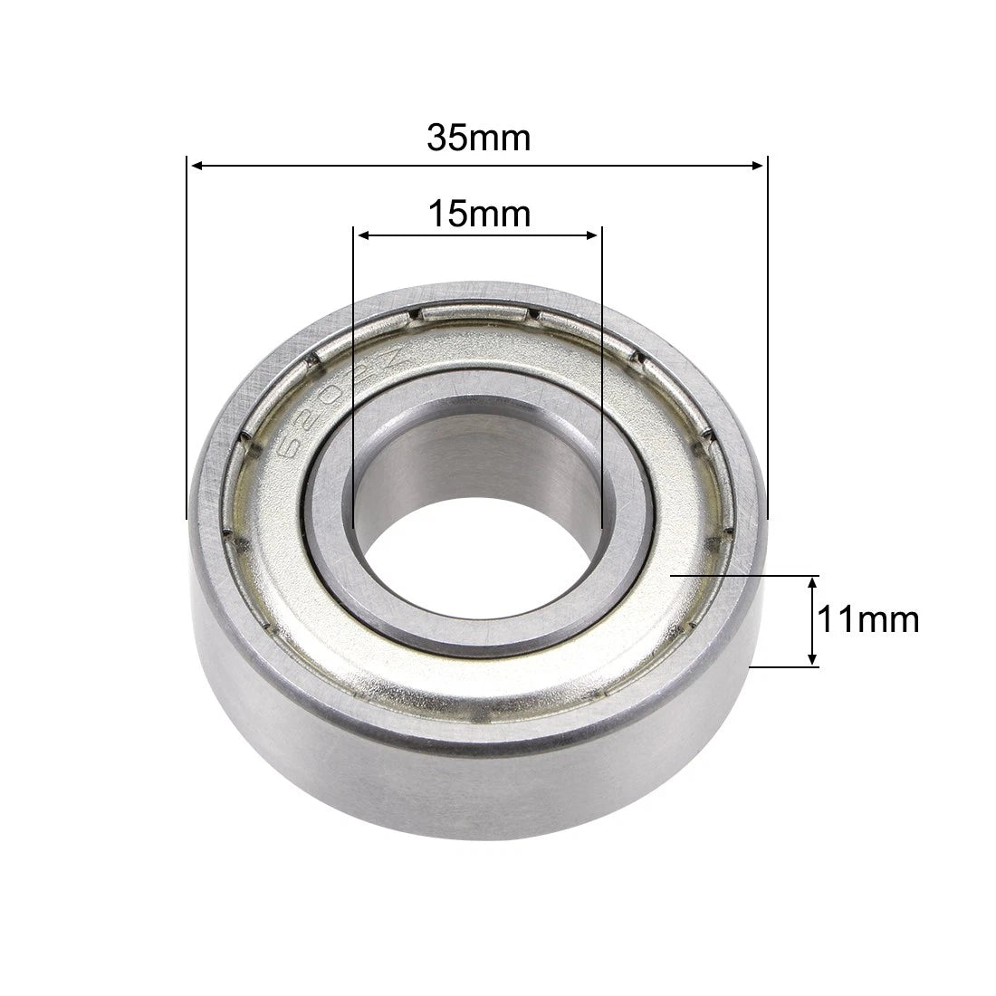 Set of 2 6202ZZ Ball Bearings   15x35x11mm