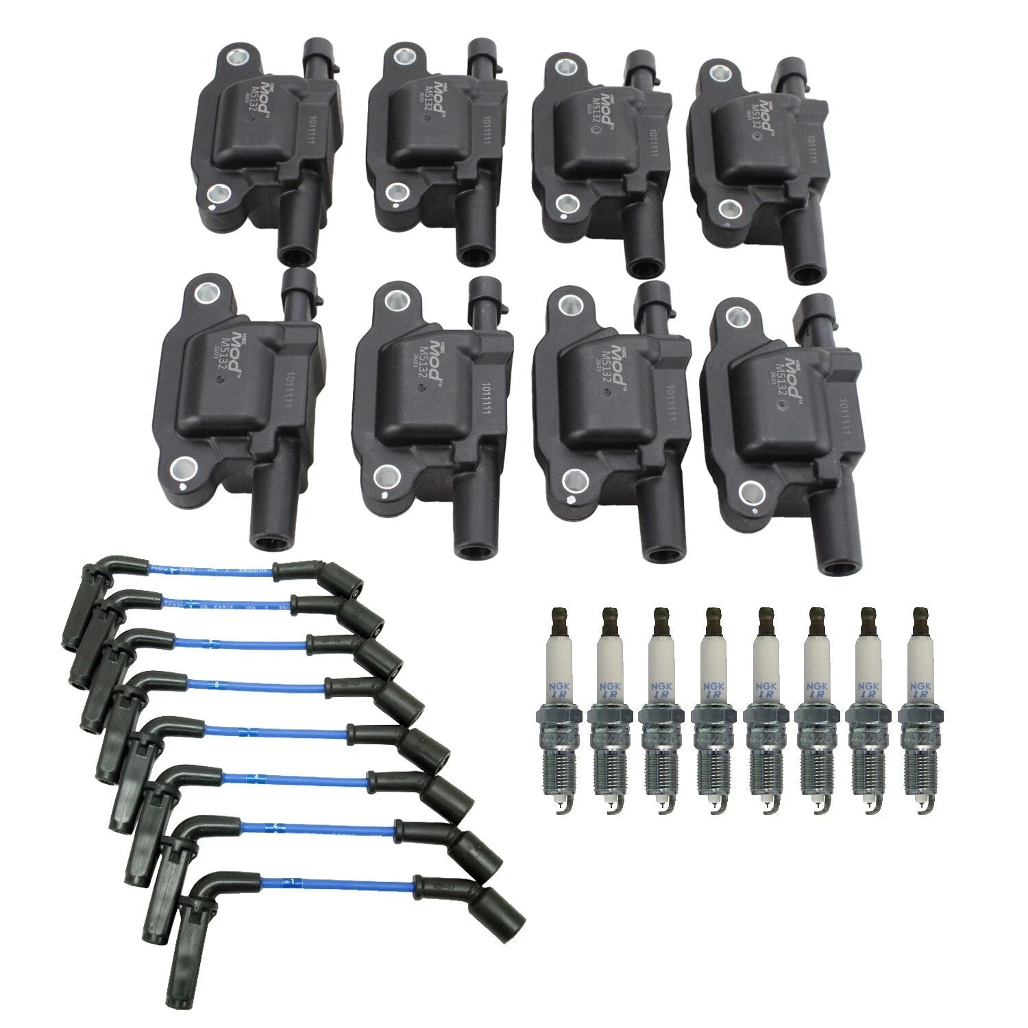 Set of 8 NGK Iridium Spark Plugs for Chevrolet Avalanche, GMC Envoy, Pontiac GTO (2001–2009)