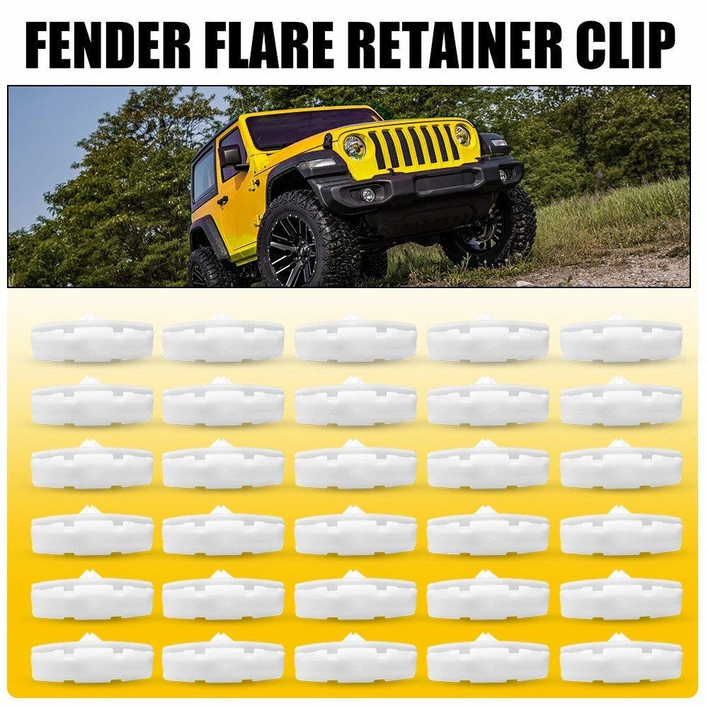 30X Fender Flare Retainer Clip for Jeep Wrangler JL (2018–2020), Gladiator