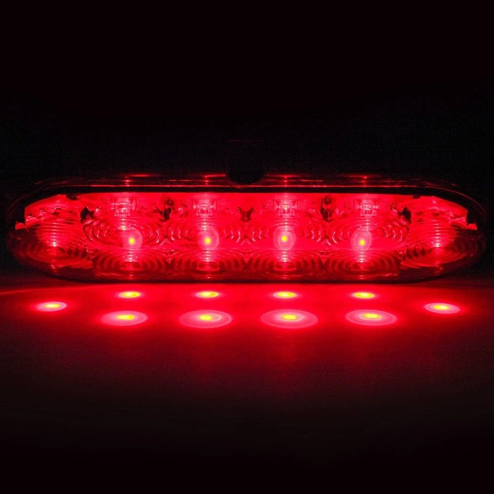 Set of 4 Red 6" 10 LED Stop Turn Signal Tail Lights for Trailer Truck