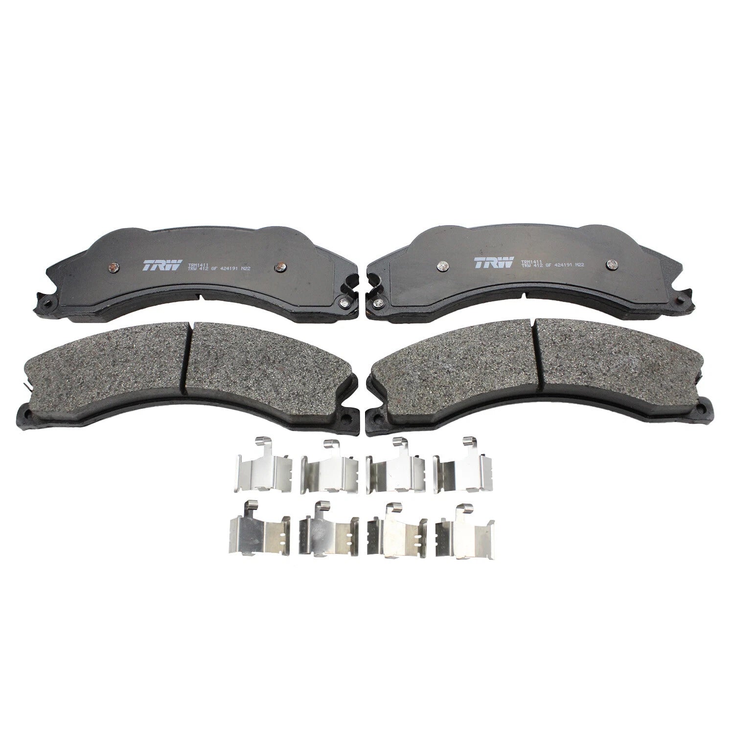 Brake Pad Set w/ Clips for Chevrolet GMC (TRW Pro)