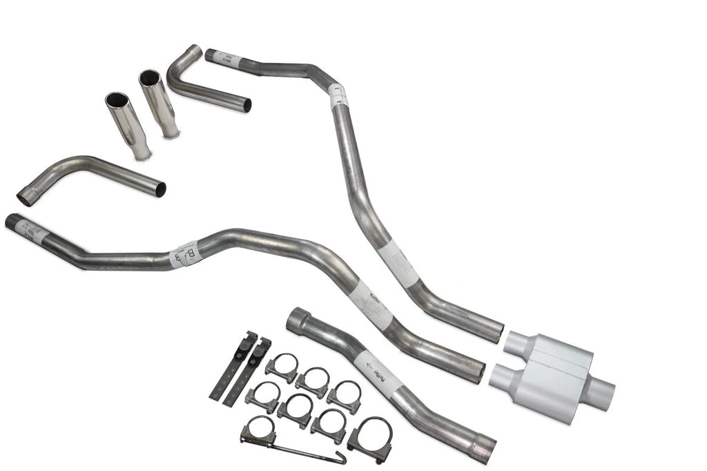 Dual Exhaust 2.5" for Nissan Titan (2004–2006) 1 Chamber Rolled Edge Tip
