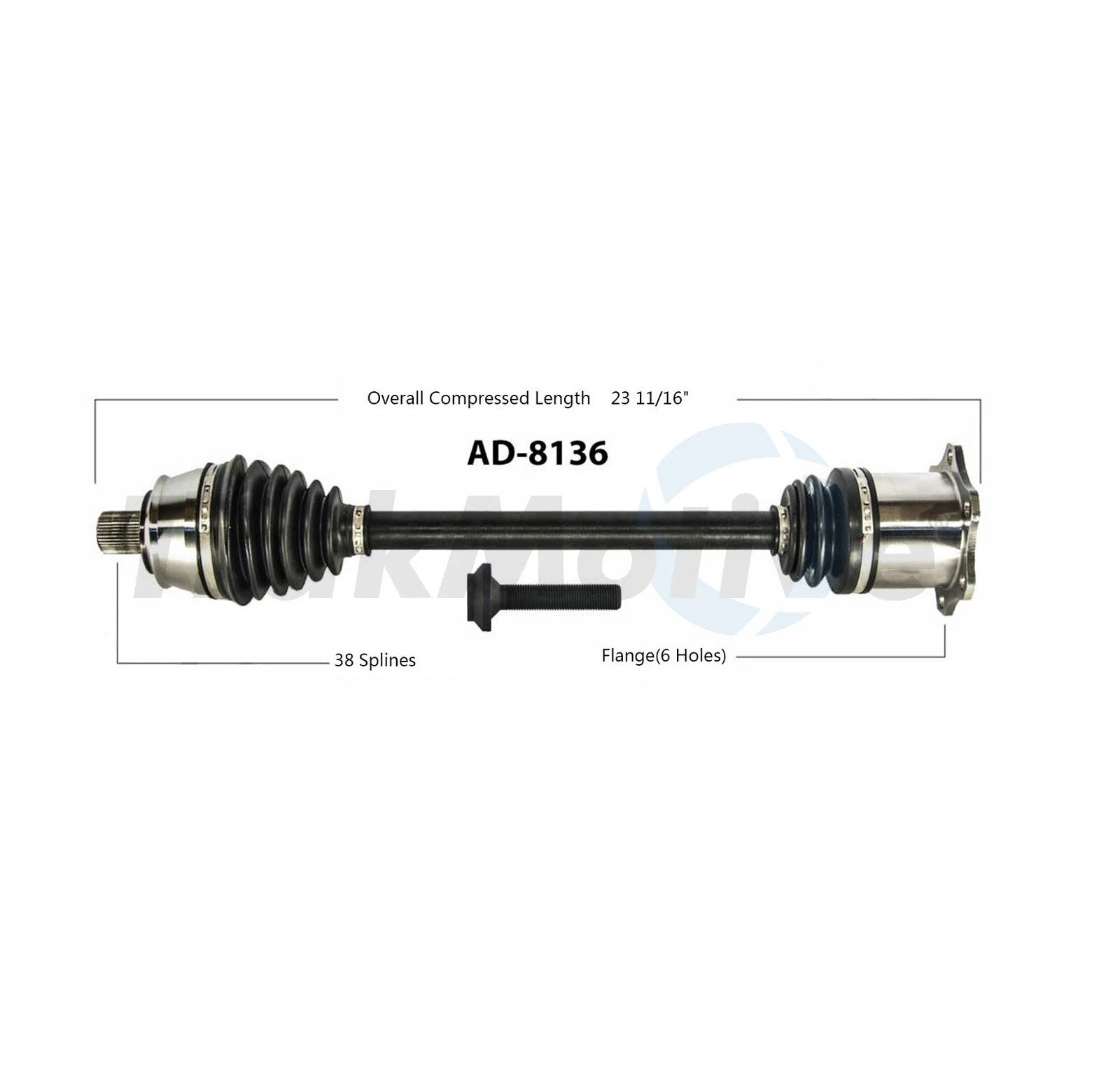 CV Axle Shaft for Audi A6 Quattro (2005–2011) SurTrack AD-8136