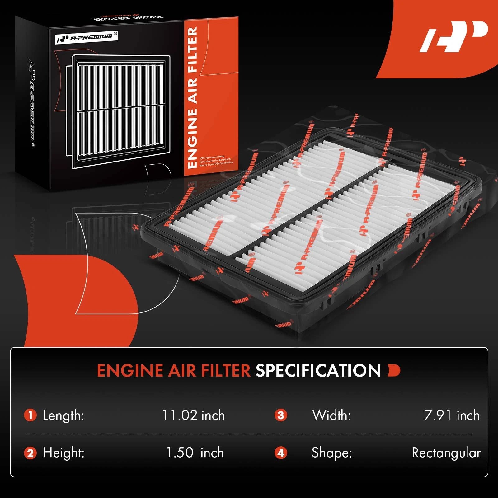 Engine and Activated Carbon Cabin Air Filter for Kia Optima (2011-2020)