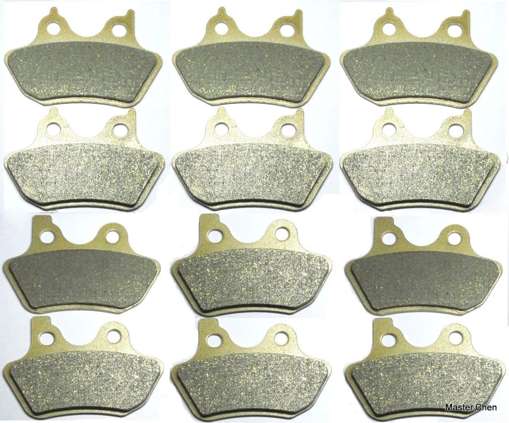 12 Front Rear Brake Pads for Harley Touring Road King FLHR FLHTC FLHX (2000–2007)