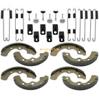 Front Rear Brake Shoes with Springs Pin for Kawasaki Mule 3000-4010