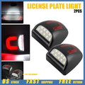 2X Red LED Tube License Plate Lights for Chevy GMC Silverado Sierra
