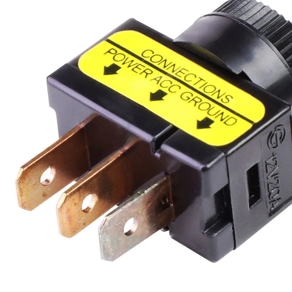 12mm ID Green LED Power On/Off Toggle Switch 3 Pin 12V ACC GND