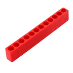 Set of 4 Bit Holders for Screwdrivers 1/4 Hex Shank 12 Hole Storage
