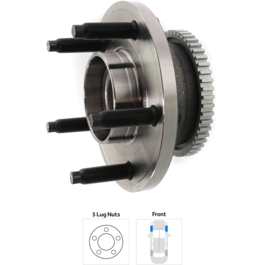 Wheel Hubs for Ford Mustang (2005–2014) Front Left & Right with Bearing