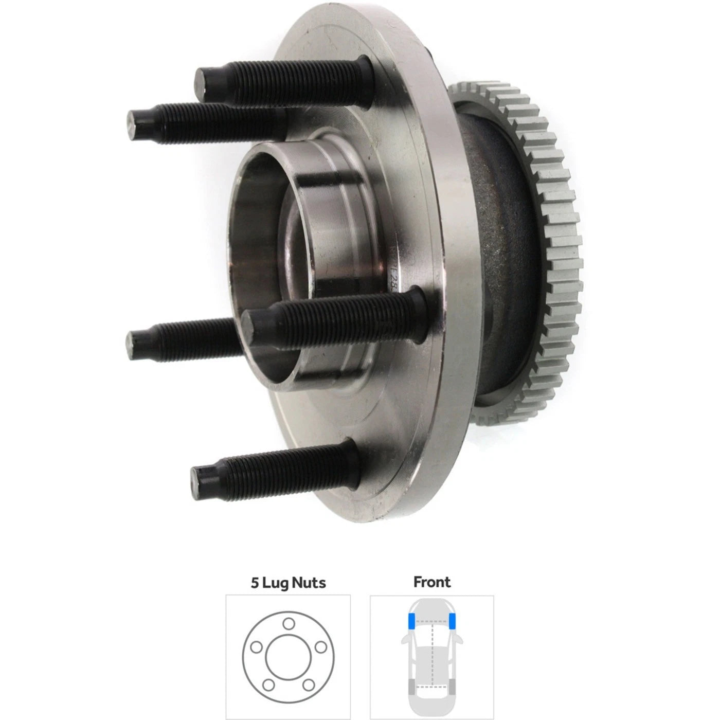 Wheel Hubs for Ford Mustang (2005–2014) Front Left & Right with Bearing