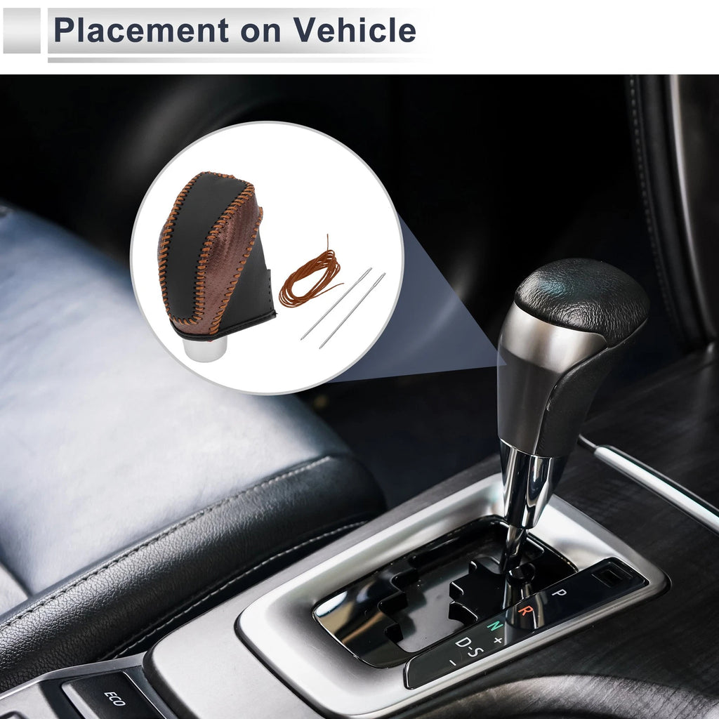 Gear Shift Knob Cover for Subaru Impreza (2017–2023) Brown Carbon Fiber