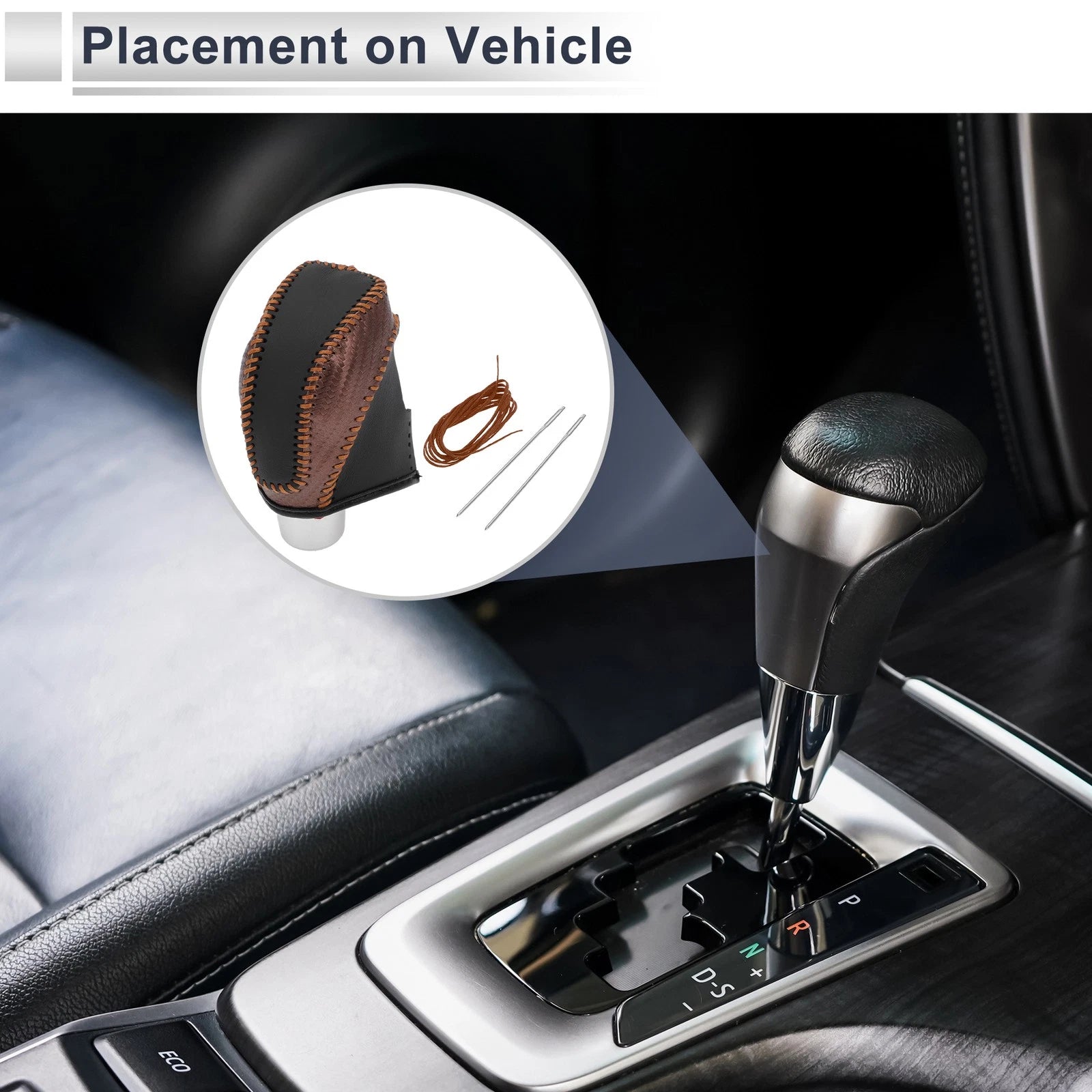 Gear Shift Knob Cover for Subaru Impreza (2017–2023) Brown Carbon Fiber