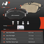 Set of 4 Front Ceramic Brake Pads for Mercedes-Benz CLA250 GLA250