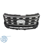 Silver Coated Black Front Bumper Upper Grille for Ford Explorer (2016-2017)