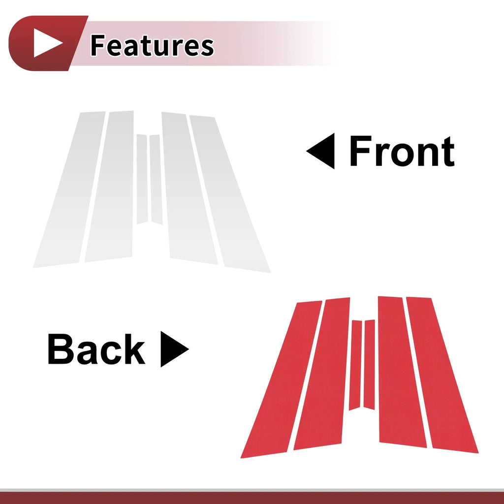 Door Pillar Window Trim for Ford Mercury Milan (2010–2012) Silver Tone