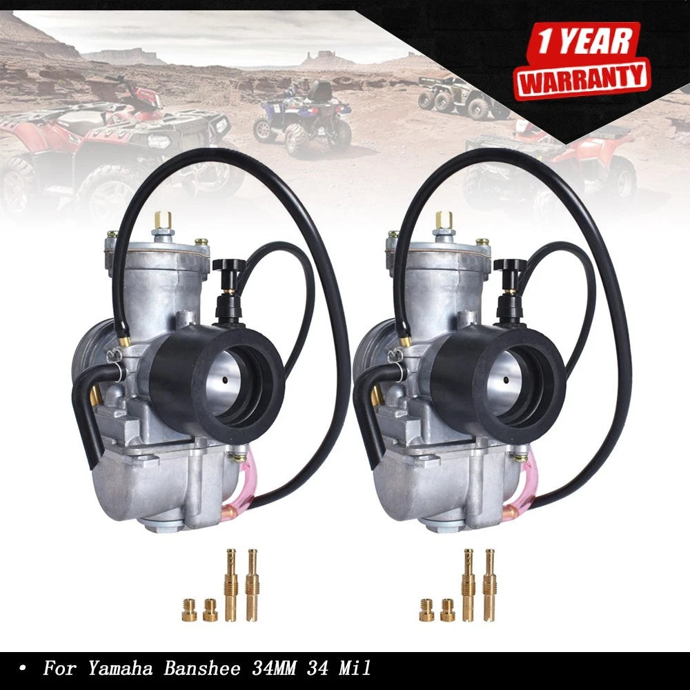 2X Carburetors for Yamaha Banshee (1987-2006) 34MM PWK