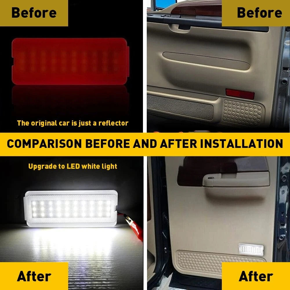 2X Interior Door Light Panel Reflector for Ford Super Duty F250 F350 F450 (1999–2007)