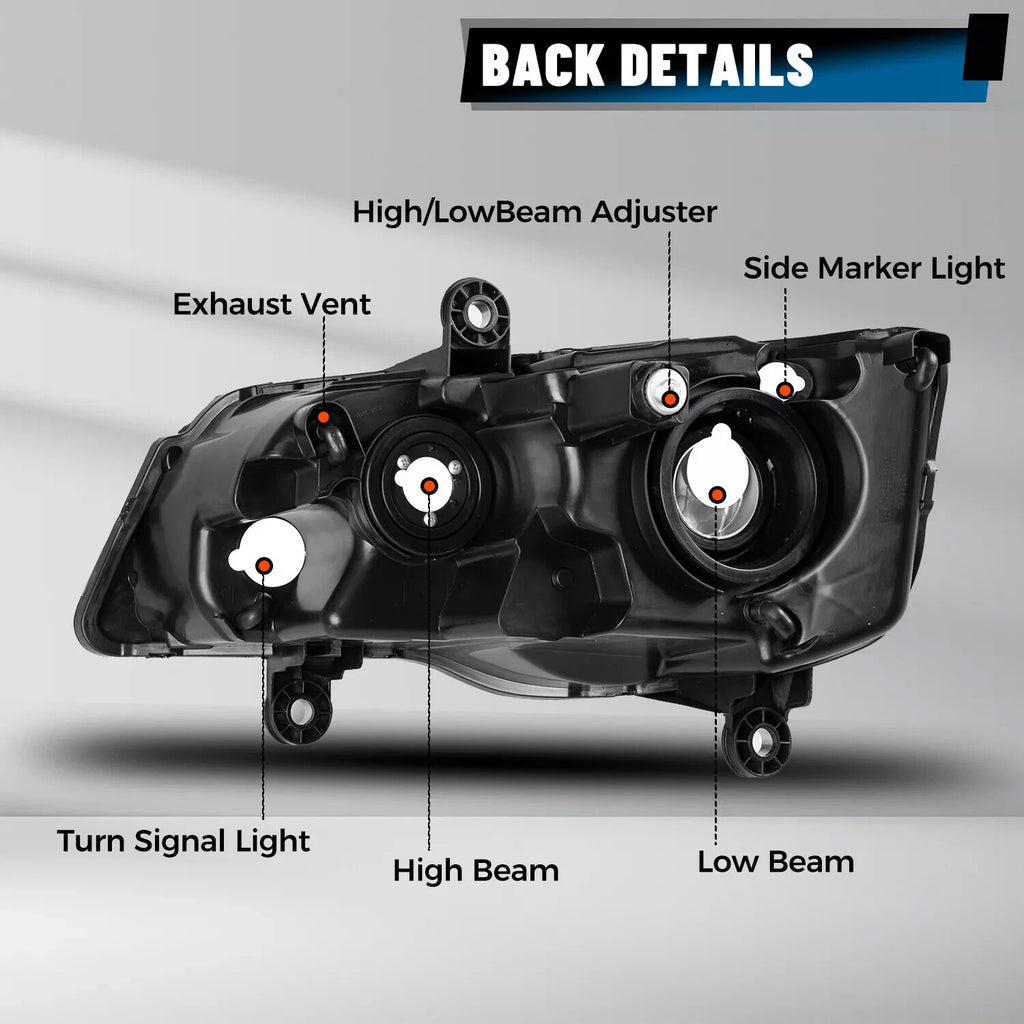 Passenger Side Headlight for Chrysler Town & Country, Grand Caravan (2008–2020)