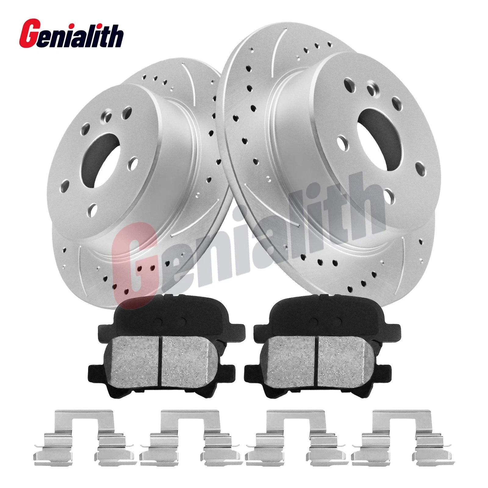 Rear Disc Brake Rotors & Ceramic Brake Pads Kit for Toyota Avalon (2000–2004)