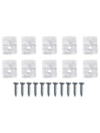 Set of 20 Clear Mirror Mounting Clips for Universal Use