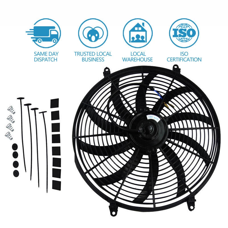 12V 120W 16 Inch Electric Radiator Cooling Fan Universal (2002–2023)
