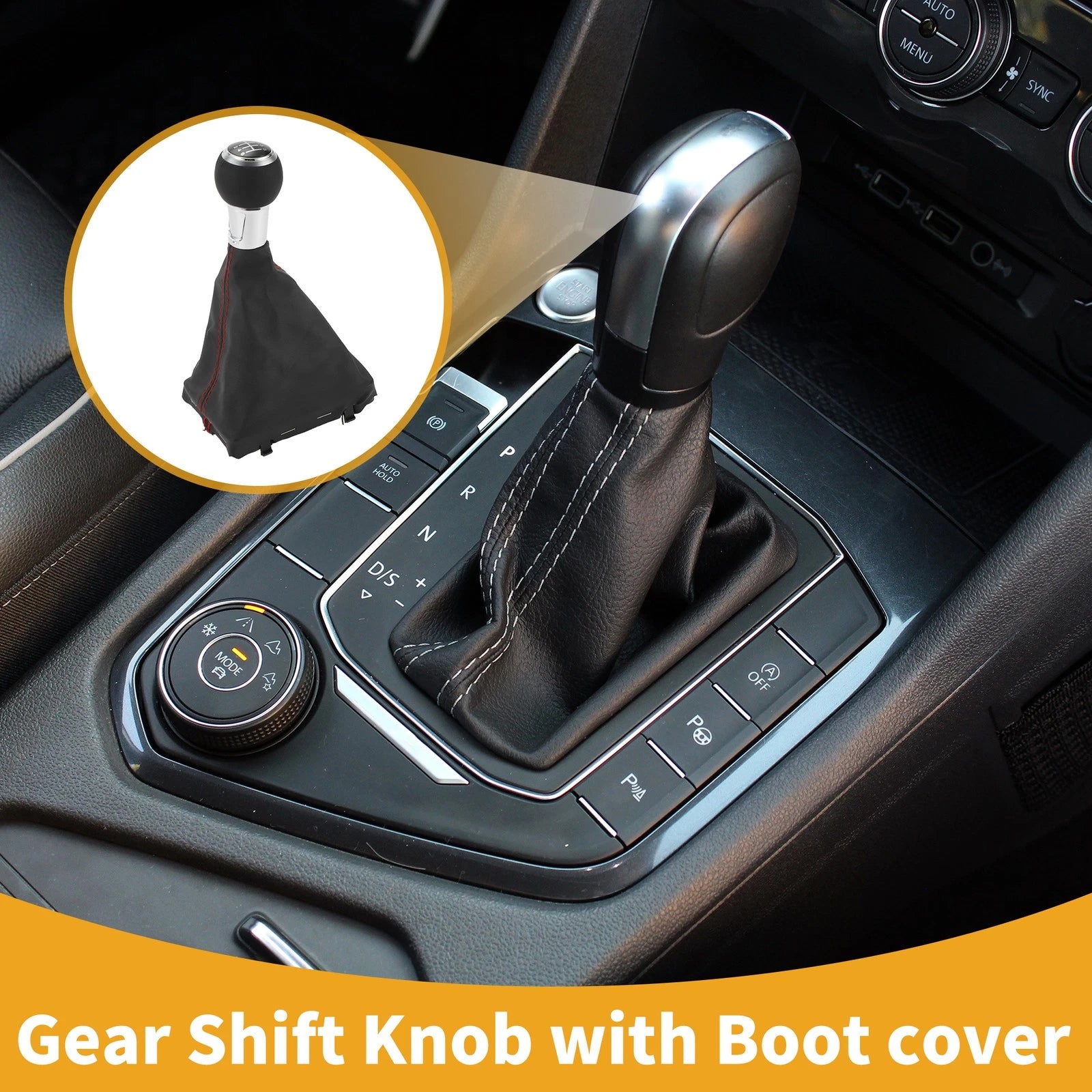 6 Speed Manual Shift Knob with Boot Cover for Audi A3 (2013–2020)