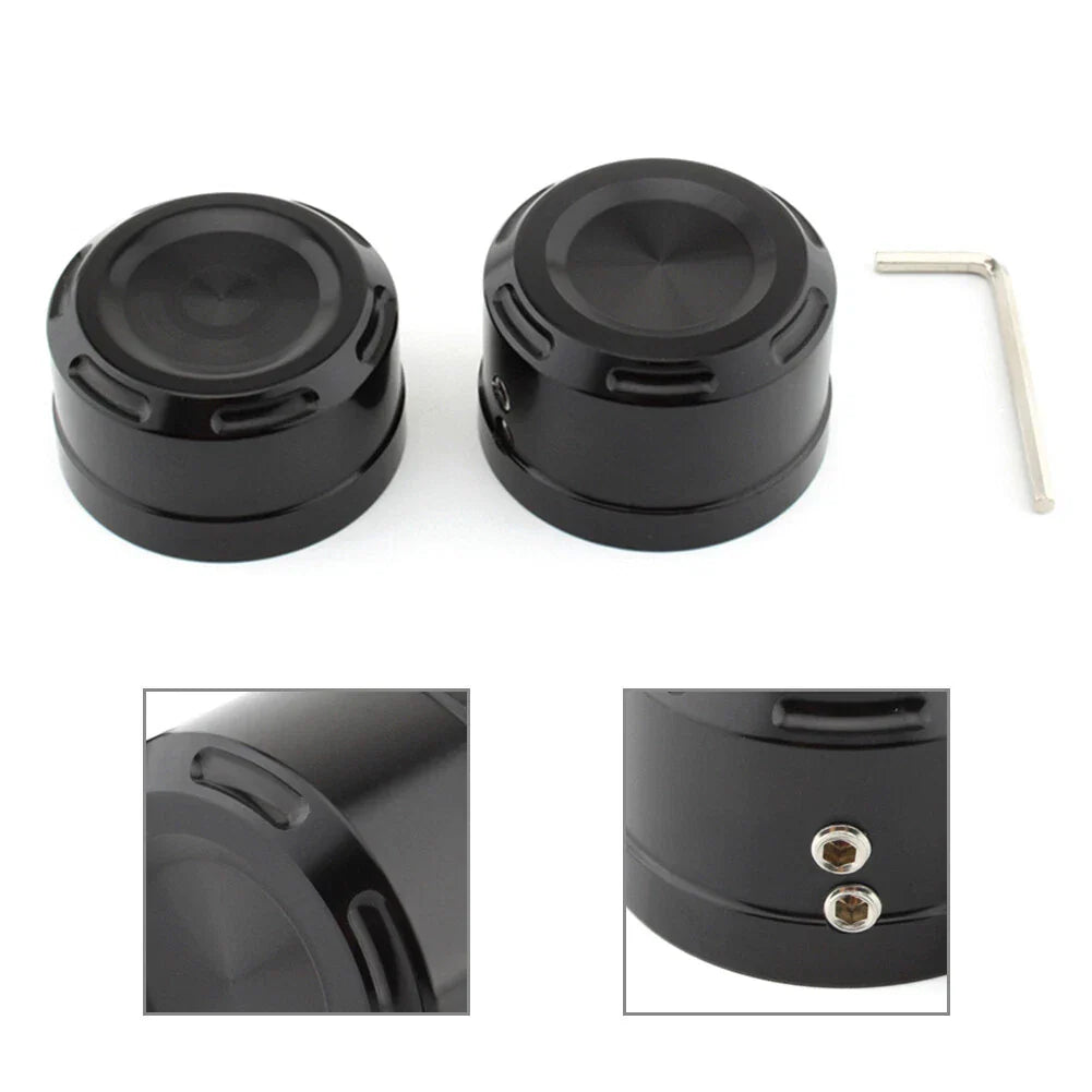 Rear Axle Bolt Nut Cap Covers  for Harley Softail (2018-2023) Black