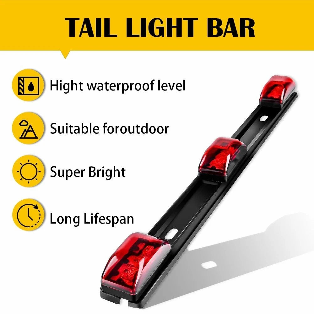Set of 4 LED ID Light Bars for Truck Boat Trailer (14")