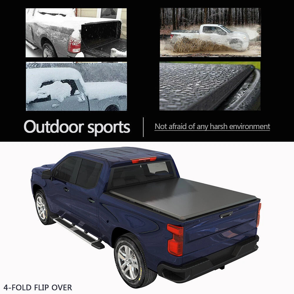 Soft Quad-Fold Tonneau Cover for Toyota Tundra (2022) 5.5FT Bed