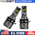 2X H13 9008 LED Headlight Bulbs for
