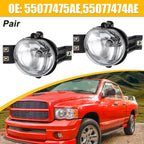 2X Driving Fog Lights with Bulbs 55077474AE for Dodge Ram 1500 2500 3500 (2010–2018)