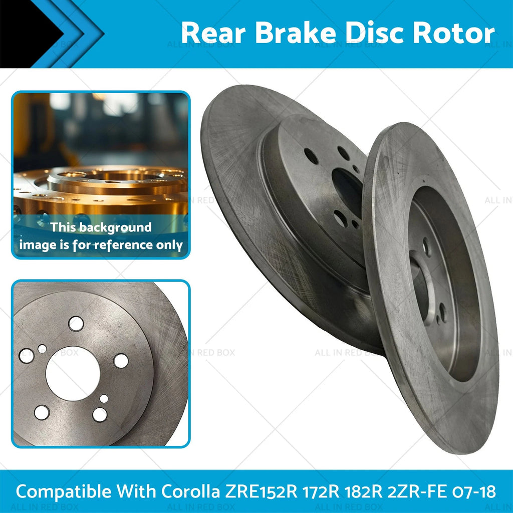 Rear Brake Disc Rotor for Toyota Corolla ZRE152R ZRE172R ZRE182R (2007–2018)