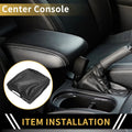 Armrest Cover for Ford F-150 (Microfiber Leather, Carbon Fiber, Black)