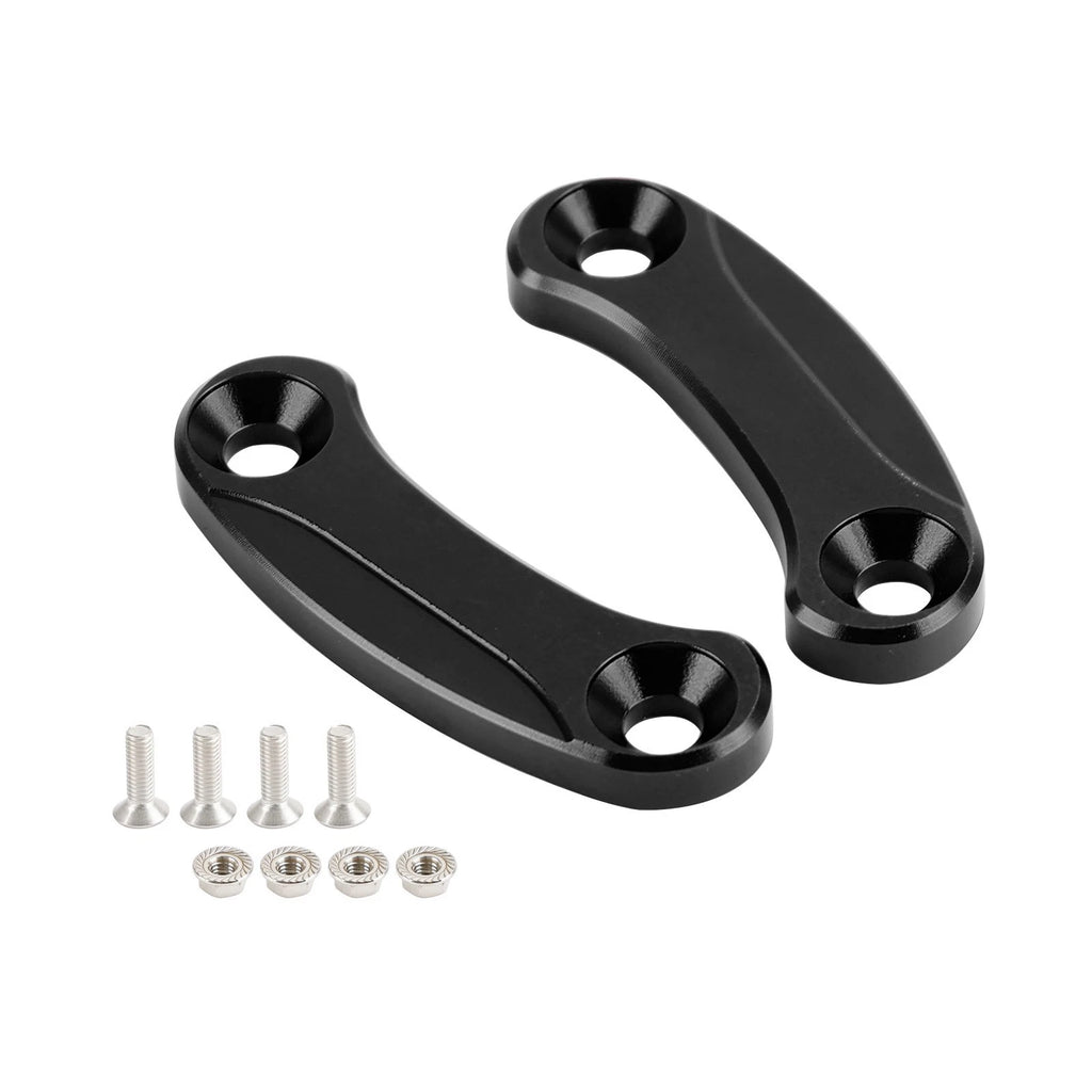Aluminum Rear View Mirror Hole Caps Black for Kawasaki ZX10R (2016–2023)