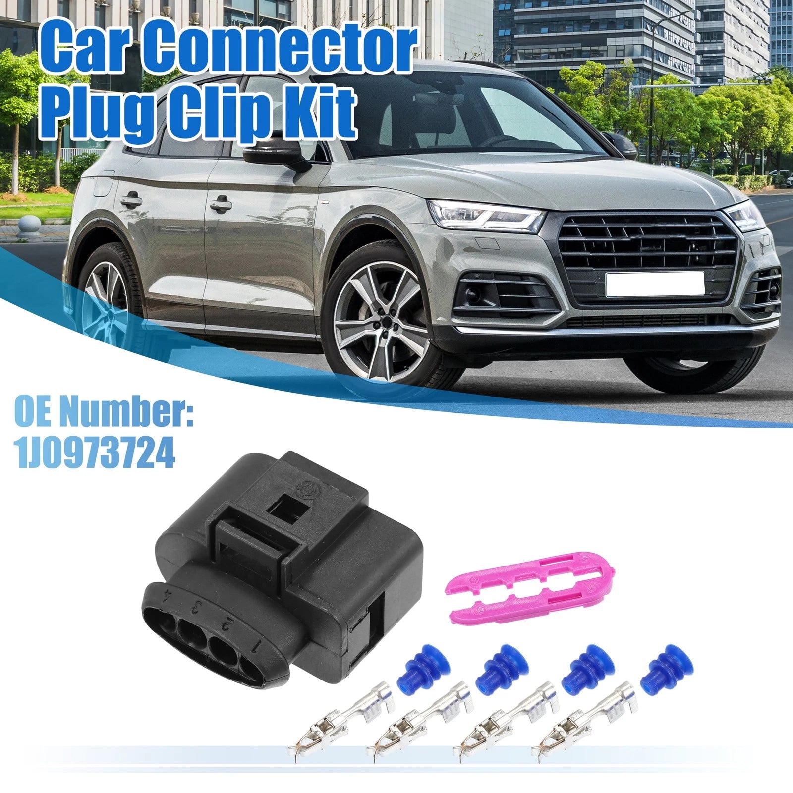 Set of 4 Coil on Plug Connectors for VW Audi Seat (1J0973724)
