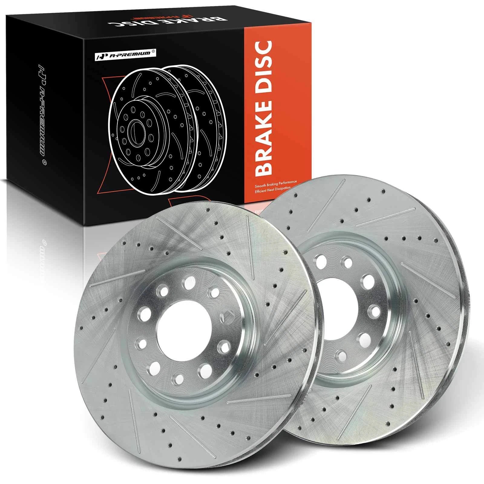 Front Drilled Brake Rotors for Jeep Compass Renegade Chrysler 200 Dodge (2017–2023)