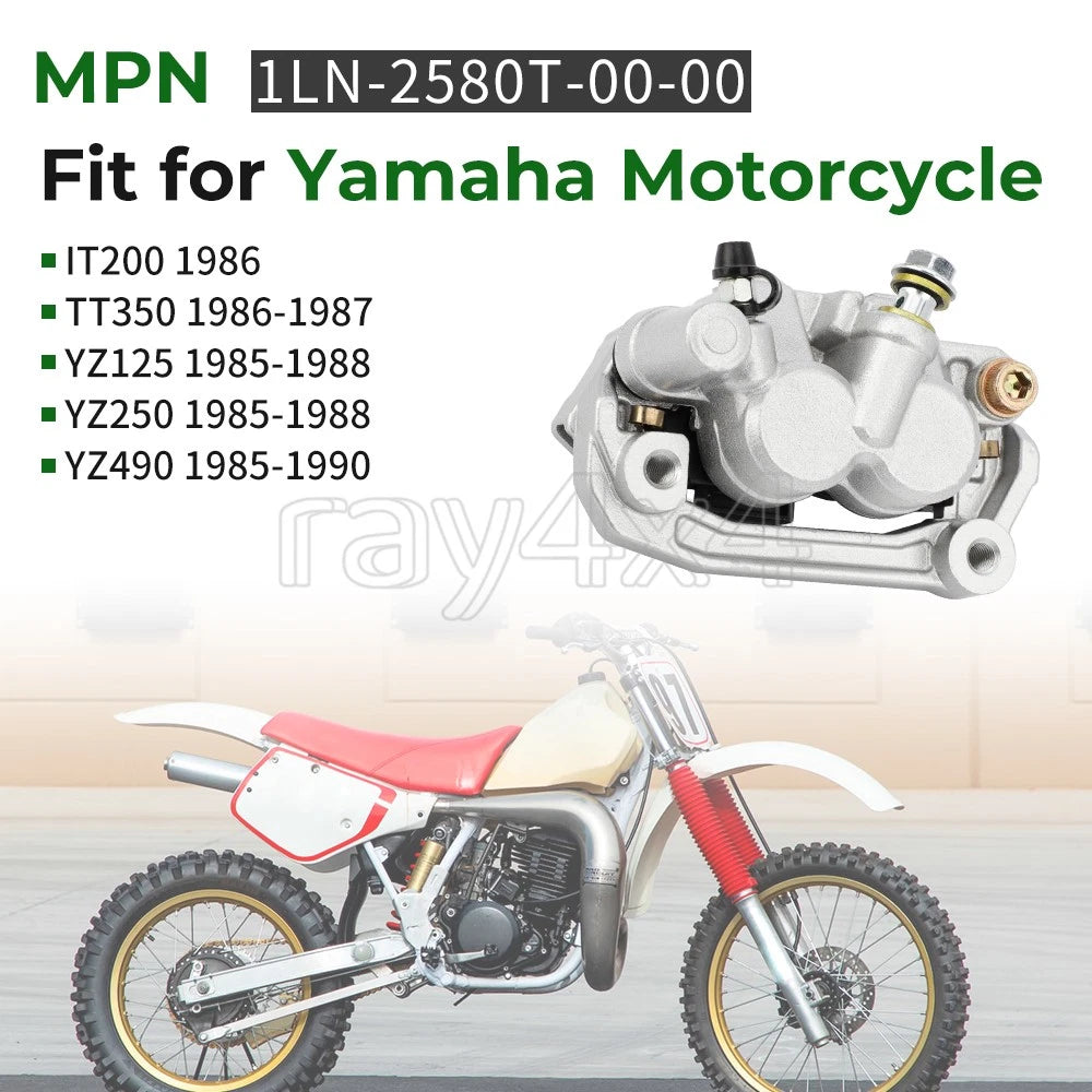Front Brake Caliper for Yamaha IT200 TT350 YZ125 YZ250 YZ490 (1980–1990) 1LN-2580T-00-00