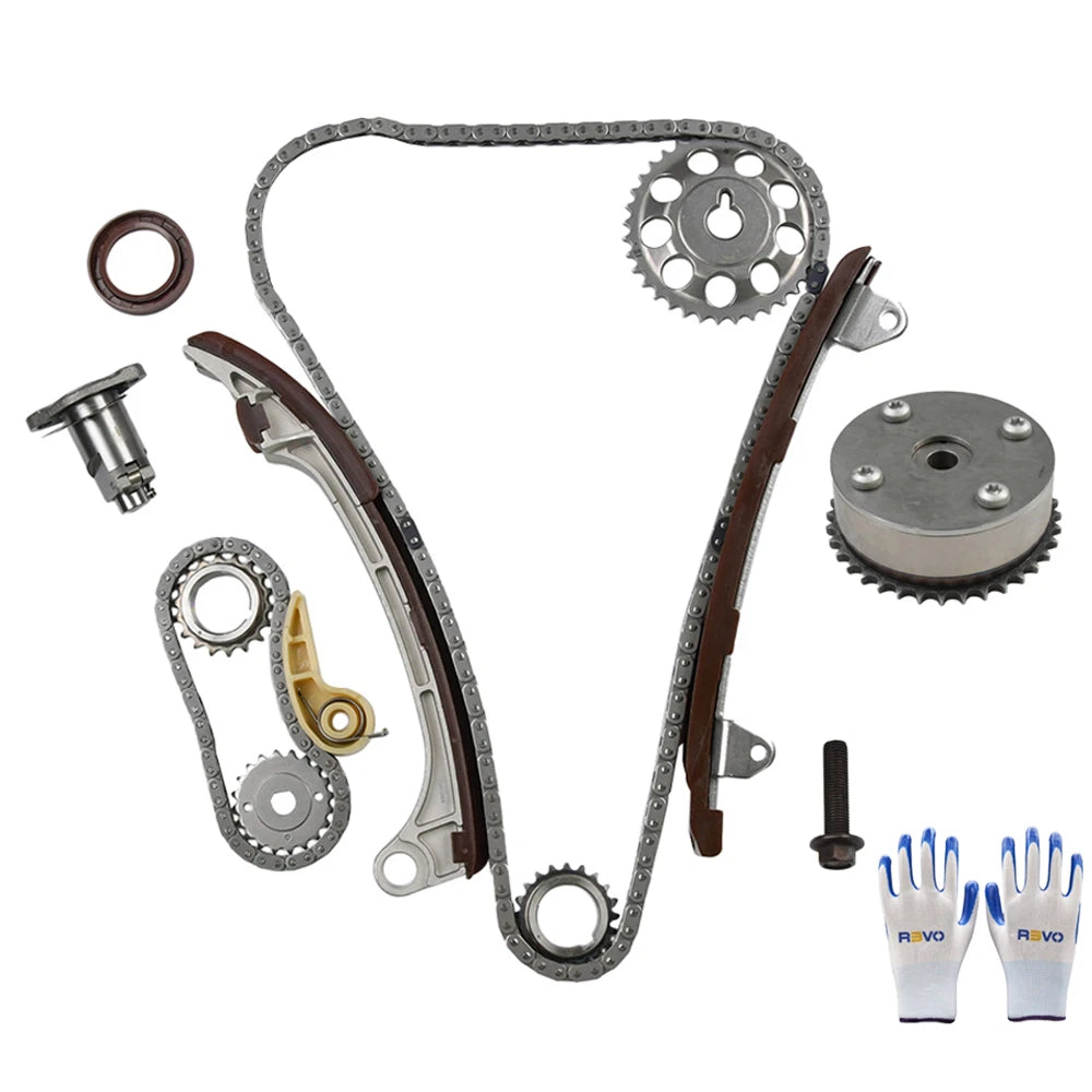 Timing Chain Kit & VVT Gears for Toyota Corolla Solara Matrix Lexus Scion 2.4L (2000–2015)