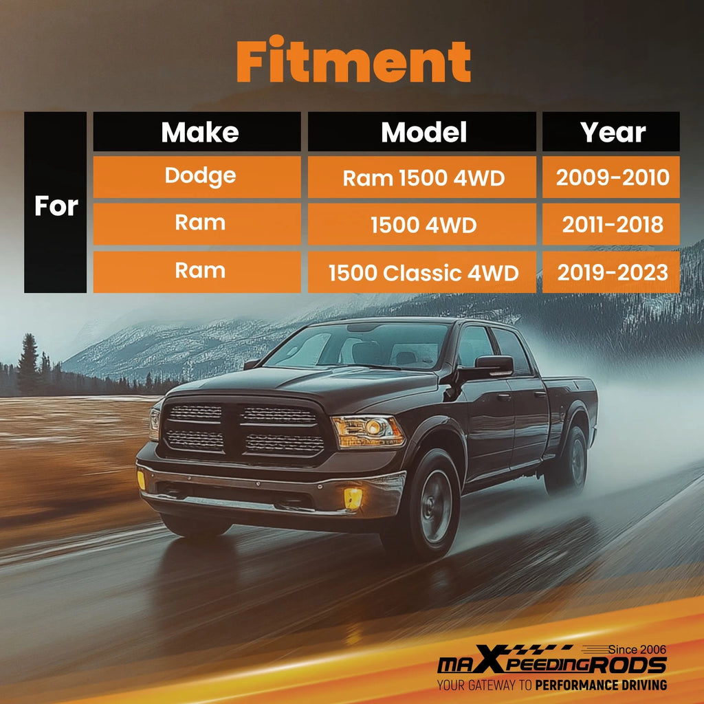 Off Road Suspension Shocks for Dodge Ram 1500 4WD (2009–2010) 0-3" Lift
