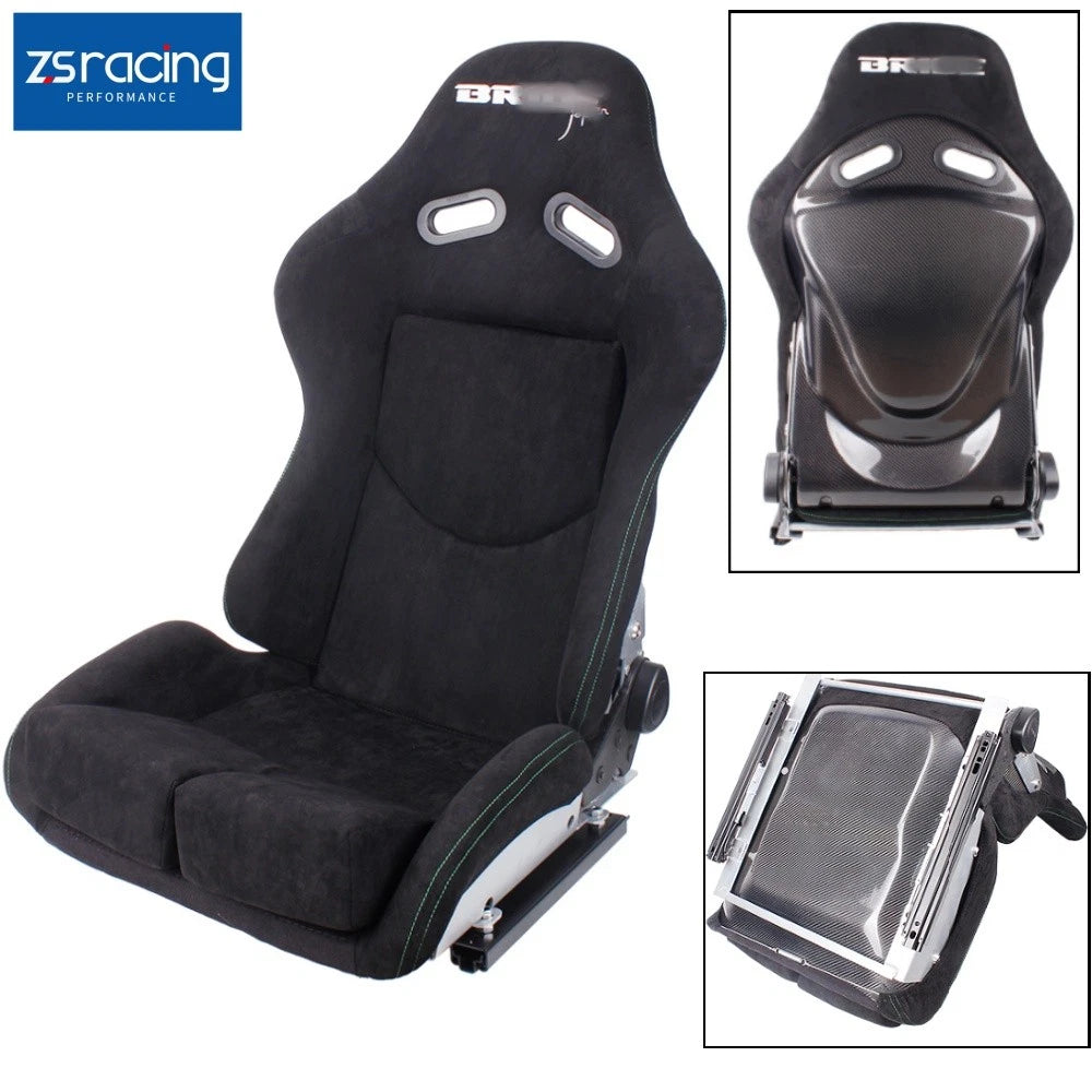 Racing Seat for Low Max with Adjustable Backrest and Carbon Fiber Shell